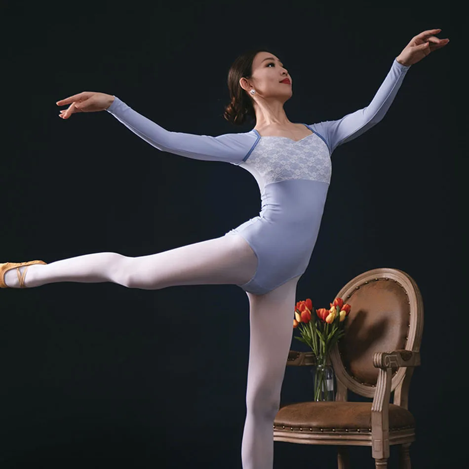 Женское боди с длинным рукавом и открытой спиной составного кроя | Тематическая