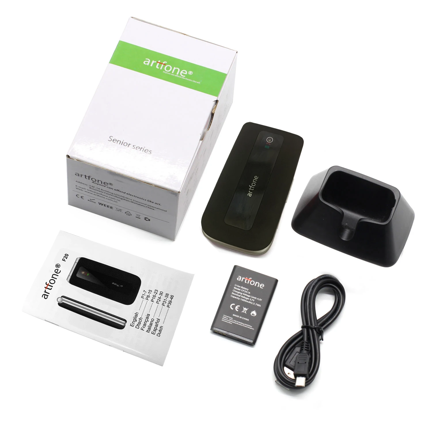 artfone f20 big button mobile phone for elderly unlocked senior mobile phone with sos emergency button1000mah battery free global shipping