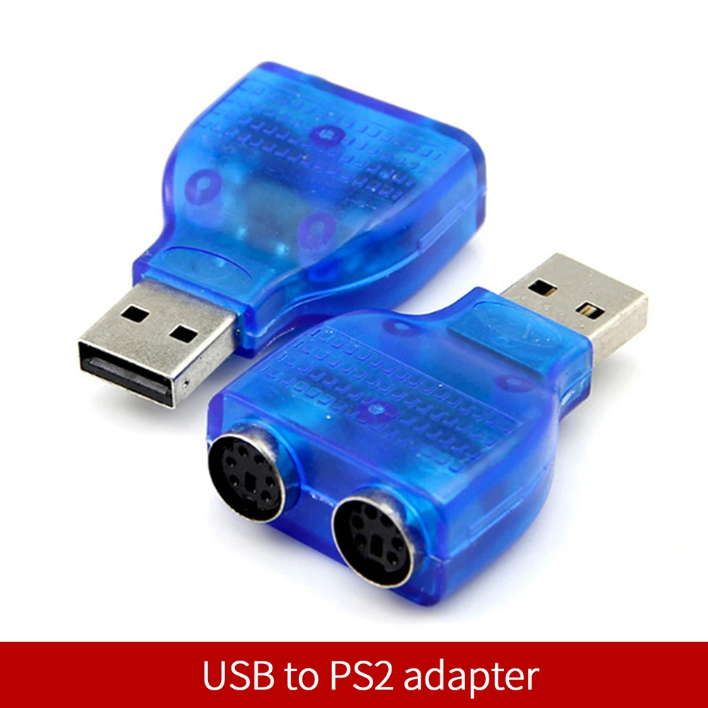 Тонкий адаптер USB 2 0 к PS/2 Новый для ПК/2 клавиатуры/мыши с usb-портом аксессуары