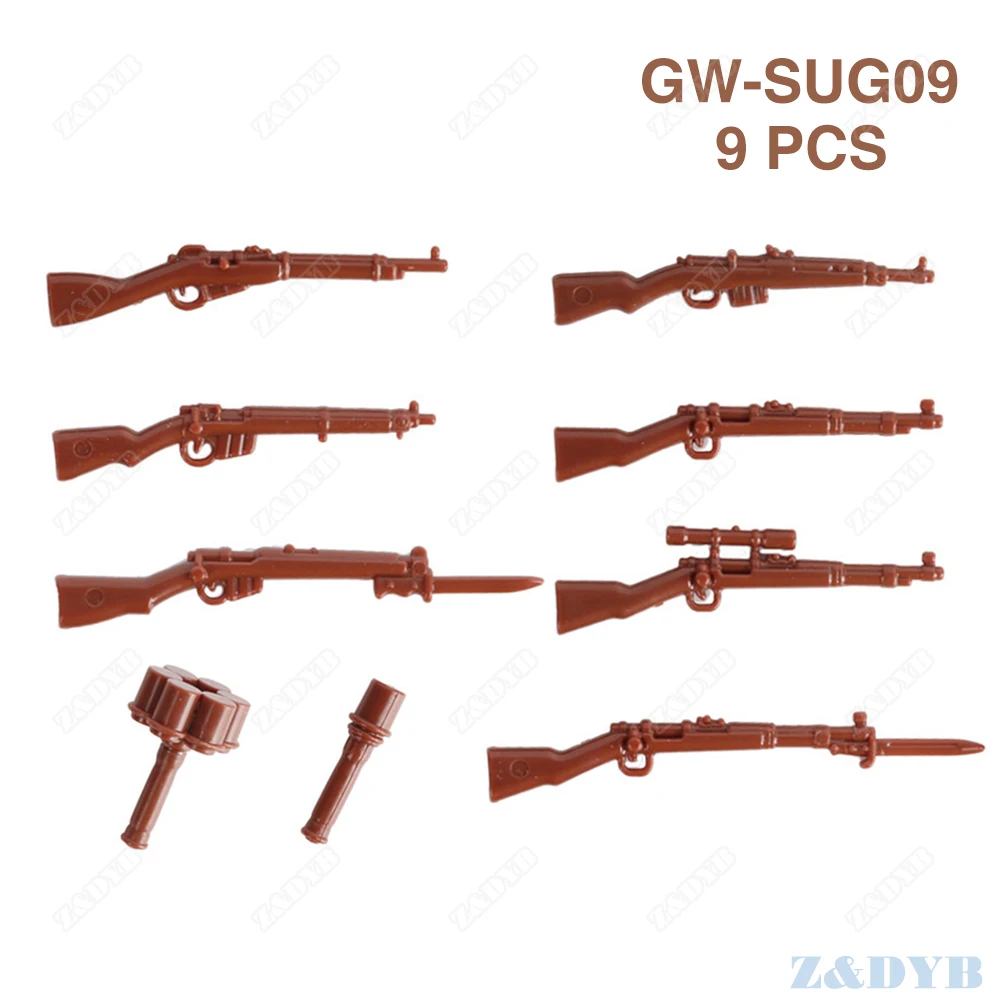 DIY Mosin-Nagant 98K G43 WW2 пистолет MOC детали для военных пистолетов мини-солдат Playmobil