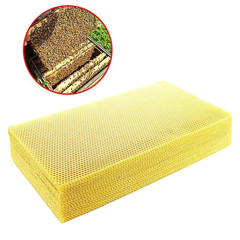 

10Pcs/set Natural Honeycomb Bee Wax Foundation Sheets Paper Nest Flake Tool Wax Beekeeping Honeybee Candlemaking Base Z2G6