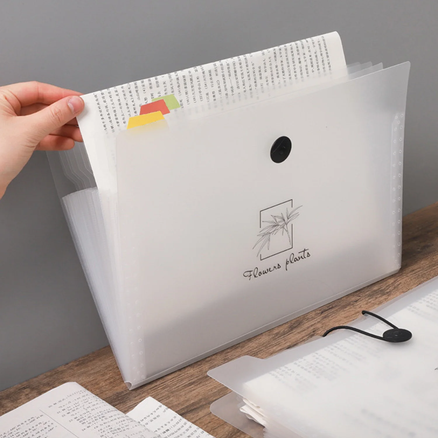 8-Pocket Expanding Files Folder Accordion Style Document Organizer Bag with 12pcs Labels for School Office Home A4 Letter Size | Канцтовары