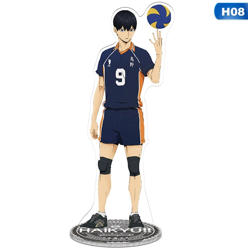 

21CM Anime Haikyuu!! Acrylic Desk Stand Figures Models Volleyball Teenagers Figures Plate Holder Stand Model Plate Decor Gift