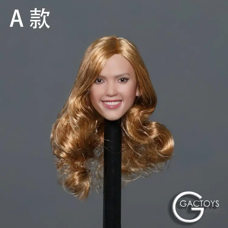 1/6 Female Long Blond Curls Head Sculpt Model SDH005B Fit 12" Figure In stock Items