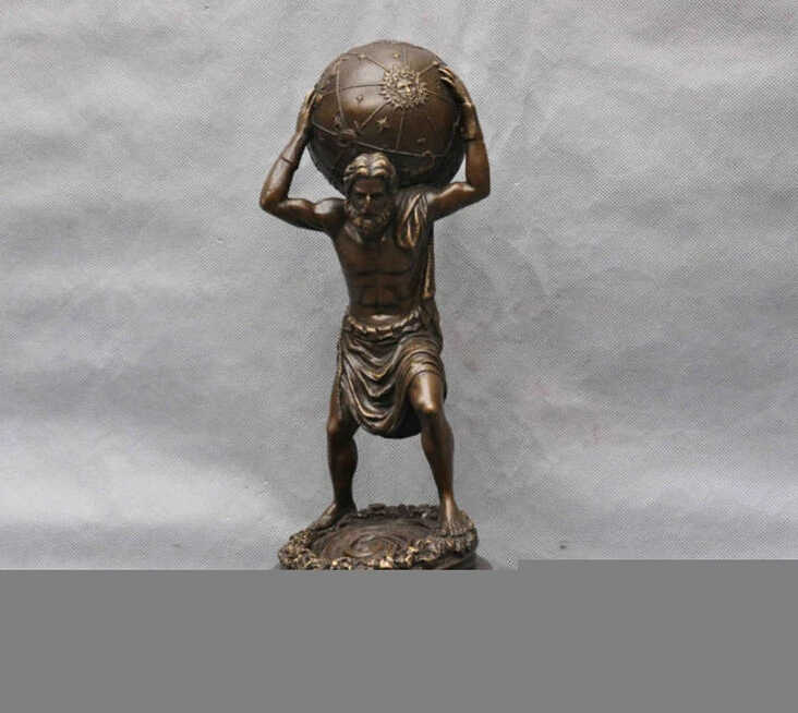 812 + Греческий миф бог Атлас человек носить Глобус шар Искусство Скульптура