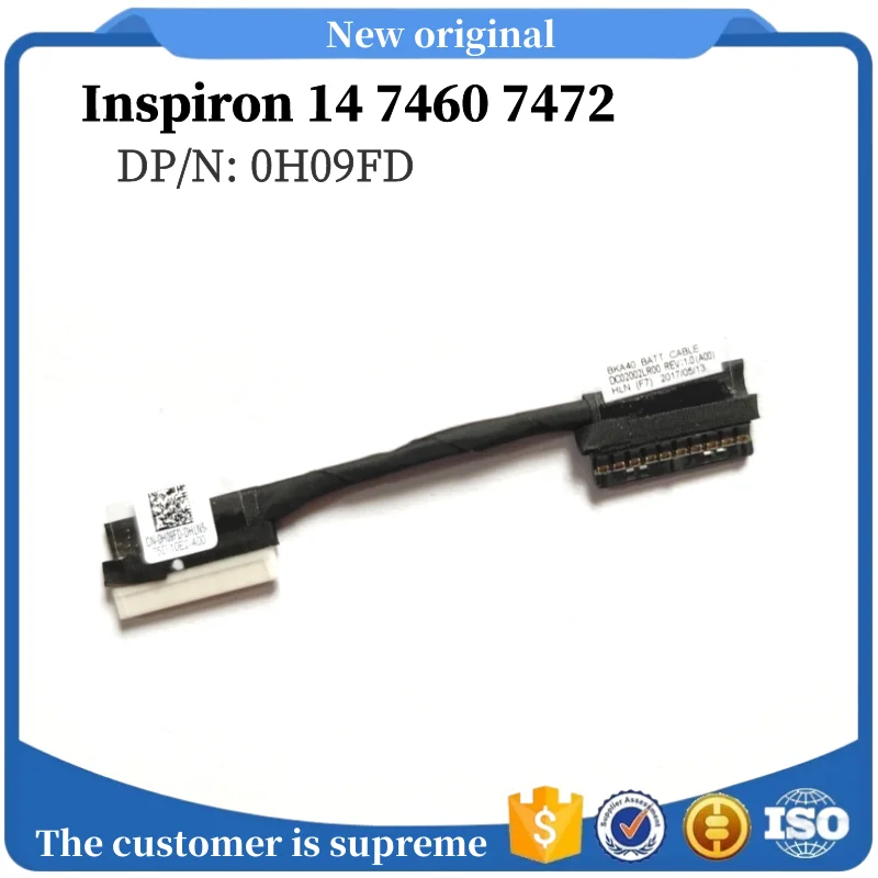 New Original  Portable Wire Battery Cable Dell Inspiron 14 7460 7472 DC02002LR00 BKA40 DP/N:0H09FD