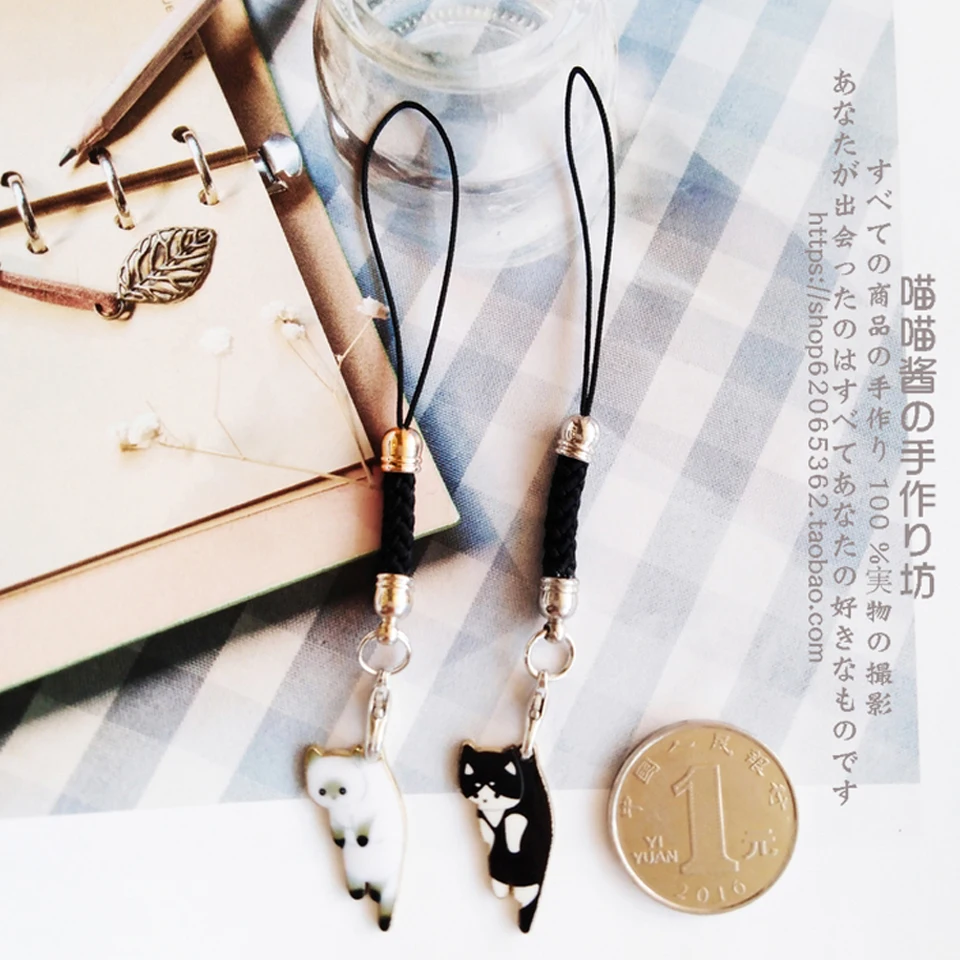 cute cat girls smart phone strap lanyards for iphonesamsungxiaomihuawei mobile phone strap key hang rope phone charm decor free global shipping