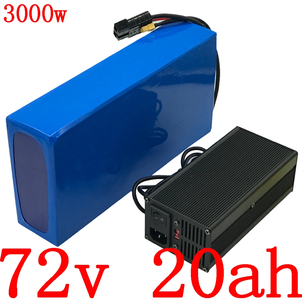 

72V Battery 72V 20Ah 18Ah 15Ah 13Ah 10Ah Electric Bike Scooter Lithium Battery for 72V 2000W 2500W 3000W Electric Bike Motor