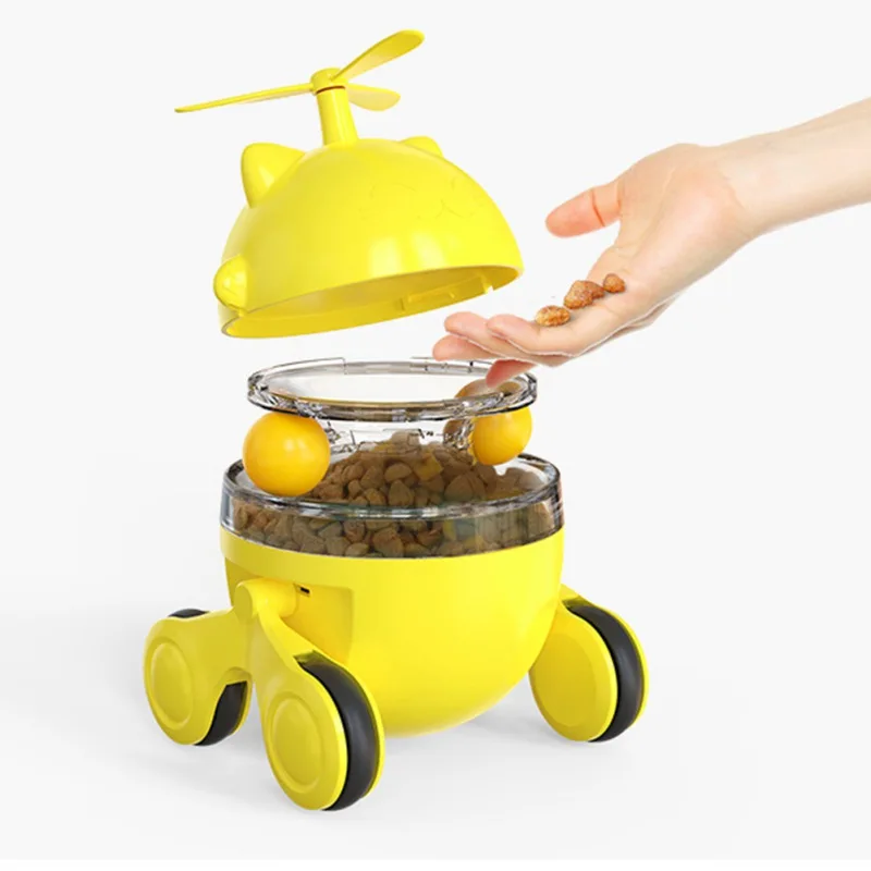 

5 Colors Funny Cat Toy Tumbler Cat Turntable Leaking Food Ball Self-Feeding Toy, Lovely Cat Kitten Snack Toy Pet Supplies