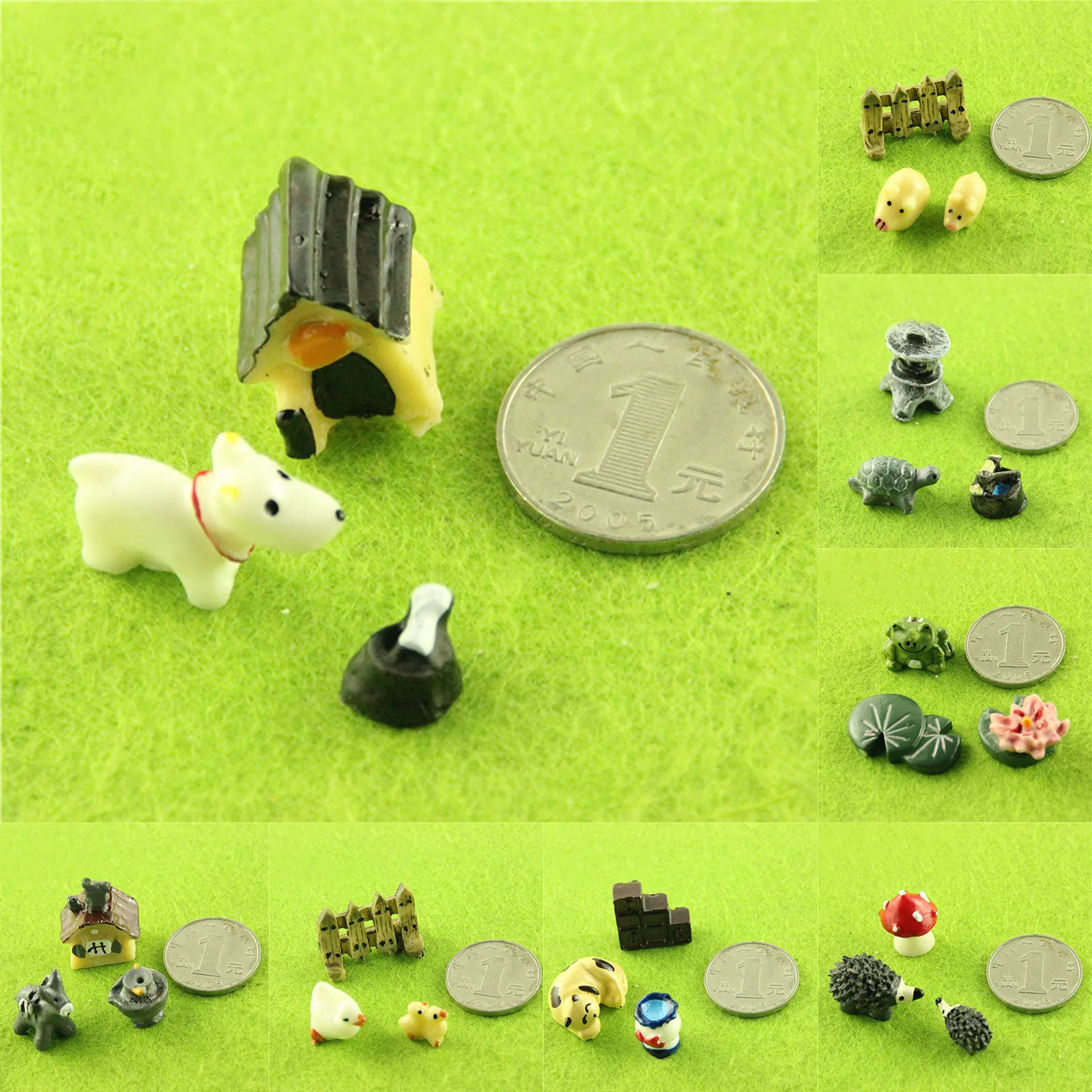 

New Creative Exquisite Home Table Decorations Micro Landscape Ecological Bottle Prop Multi Meat Ornaments Animals Sets 1Piece