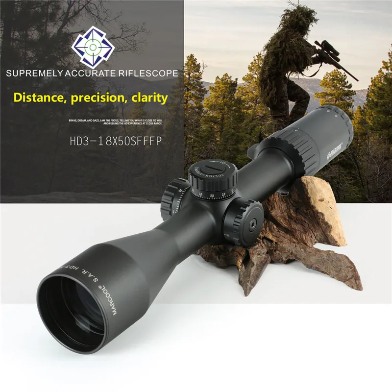 

Оптический прицел MARCOOL HD 3-18x50FFP пневматический охотничий прицел, первый фокусный самолет с красной точкой для PCP для пневматического пистоле...