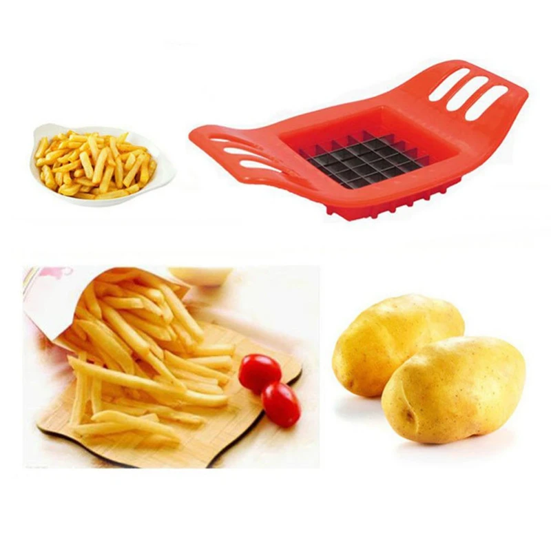 

Stainless Steel Vegetable Potato Slicer Cutter Chopper Chips Making Tool Potato Cutting Fries Tool Kitchen Accessories Gadgets