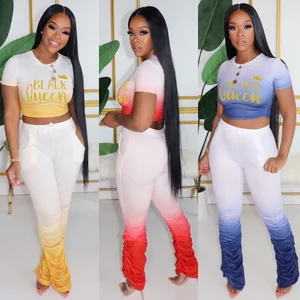 Women's Hot Gradient Two Piece Suit Foreign Trade Women's Clothing Plus Size 2 Piece Set Women 10 item image