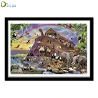 Лесных животных льва, слона, Другое Животные 5D Diy Алмазная вышивка крестиком на рисунке, с изображением радуги, полный дрель мозаичная вышивка