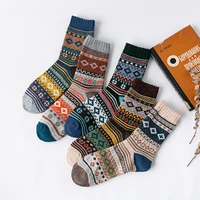 super warm 5 pairs new products autumn winter rabbit wool men socks eu39 44