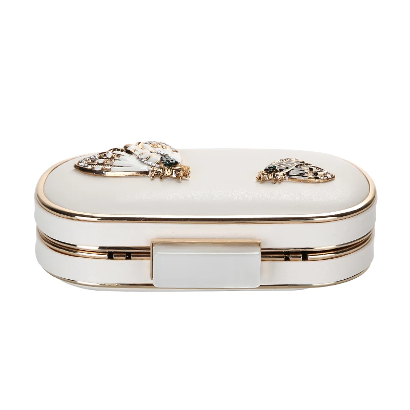 Женская сумка-клатч ZD817 белая акриловая сумка на плечо вечерняя с жемчужинами