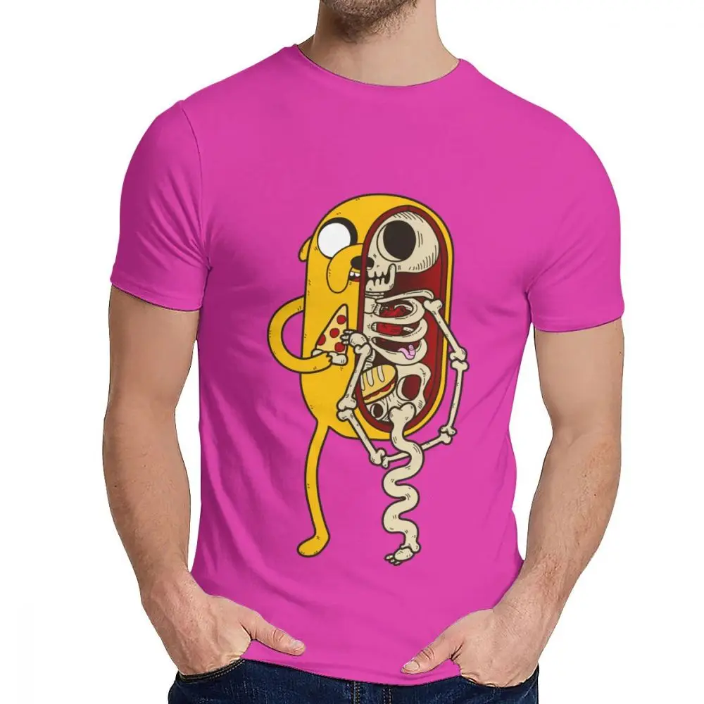 Фуксия Мужская футболка Adventure Time хорошая хлопковая Новая мужская Винтажная футболка с круглым вырезом - Цвет: Фуксия