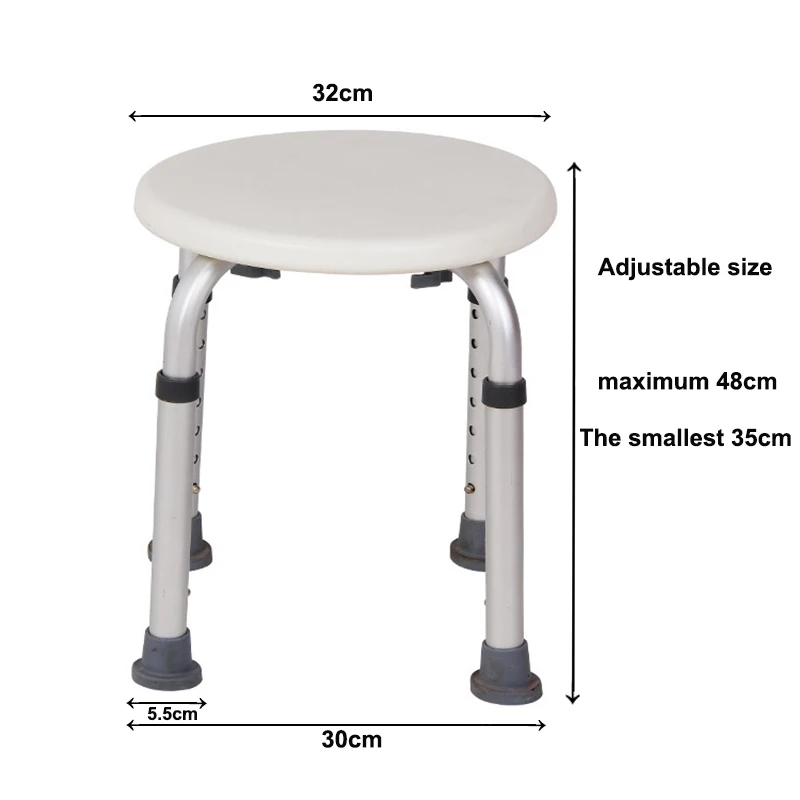 

Non-slip Bath Chair 6 Gears Height Adjustable Elderly Bath Tub Shower Chair Bench Stool Seat Safe Bathroom Environment Product