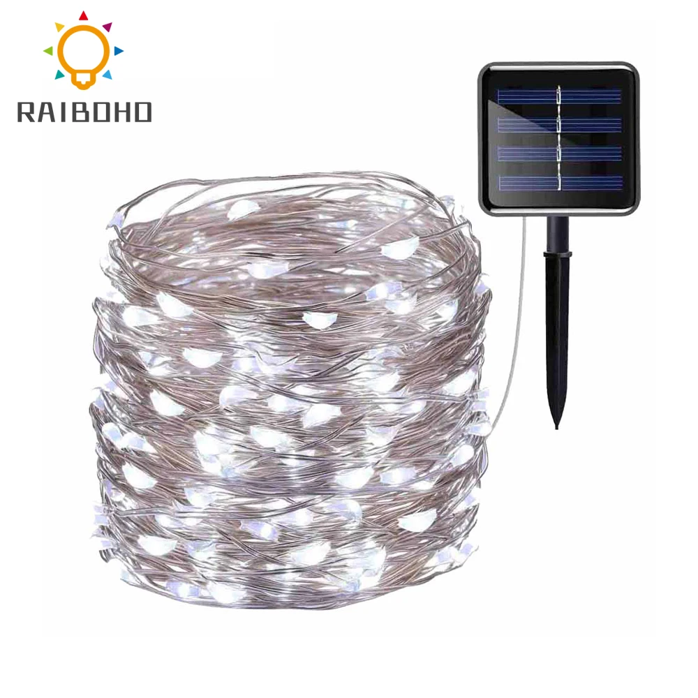 

50/100/200 Leds Solar String Lights Waterproof LED Copper Wire Fairy Holiday Outdoor Christmas Party Wedding Decoration Lights