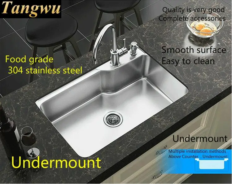 Растягивающийся смеситель для кухни 304 дюйма из нержавеющей стали 70x45 см|Кухонные