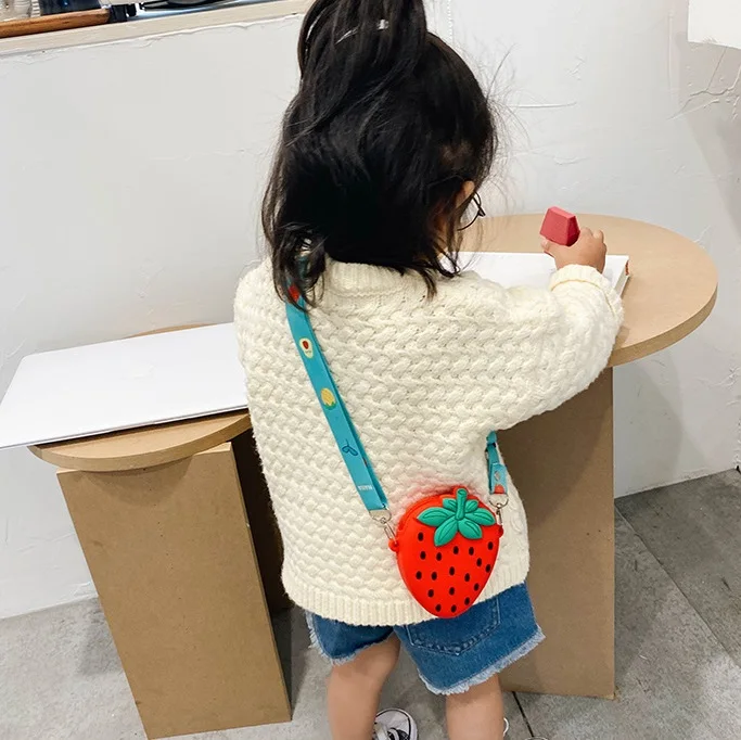 

New Arrival Fashion Toddler Kids Cartoon Purse Creative Drink Fruit Shape Crossbody Bag Birthday Christmas Gift for Boys Girls