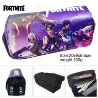 fortnite pencil case large capacity pouch zippers makeup storage bag office pen holder organizer stationery bag