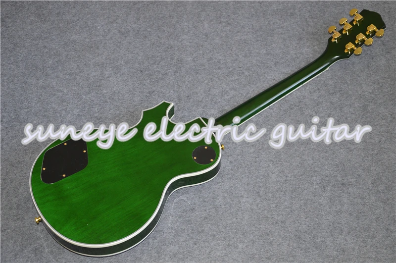 Suneye зеленые стеганые электрические Позолоченные элементы гитары левшей гитара