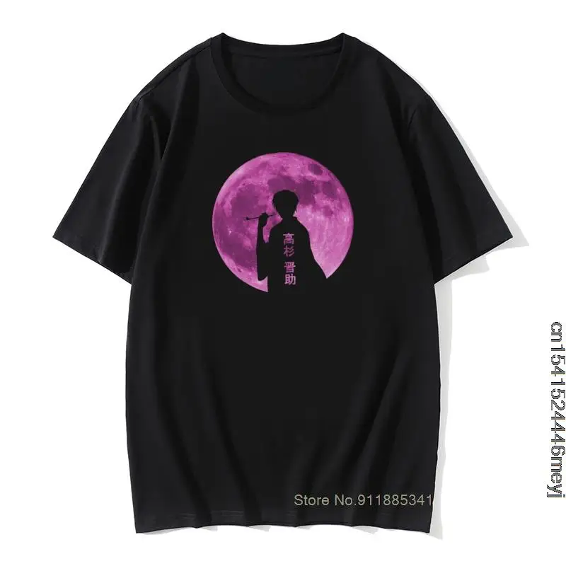 

Tops Graphic Men T-Shirt Takasugi Shinsuke Gintama Novelty Cotton Tee Shirt Short Sleeve T Shirts Vintage Japan Style Tops Tees