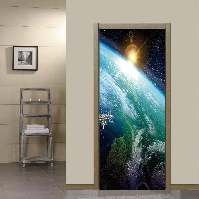 

Dream Earth Horizon DIY Door Wall Stickers Home Decor Living Room Children's bedroom Art Mural Peel & stick Removable Wallpaper