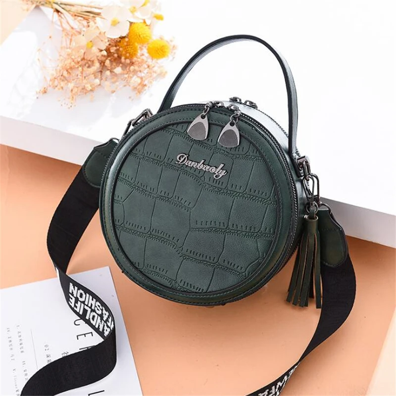 21 Клубная брендовая маленькая Повседневная однотонная круглая женская сумка