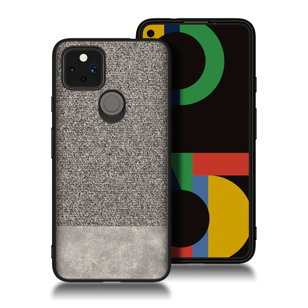 Soft Fabric PU Cloth Color Contrast Back Cover For Google Pixel 4a 5 5A 6 6A 6 Pro Case 5G 4 4XL Antiskid Case For Pixel 6 Coque