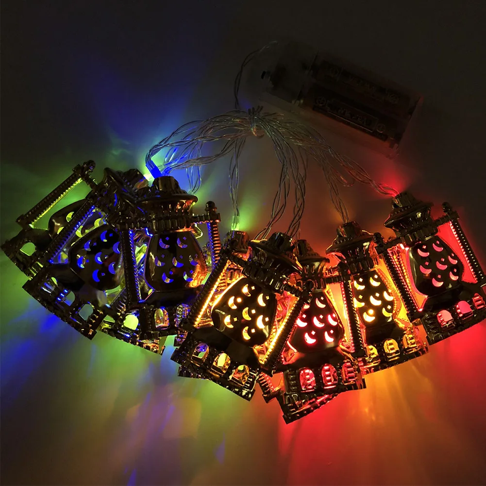 

LED Fairy Light Eid Mubarak String Holiday Muslim Ramadan Home Decor Garden Lanterns Battery Powered Wedding Party Oil Lamp