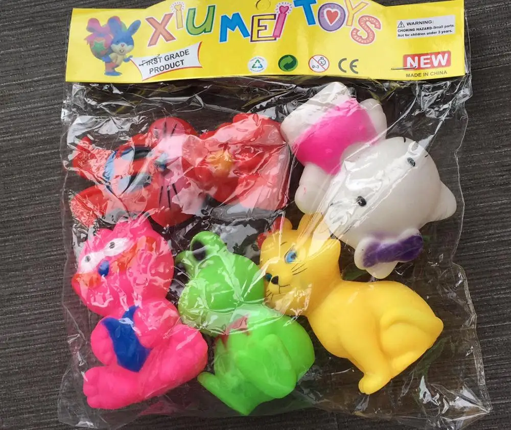 5pcs/lost Baby kids Bath Toys Children Spray Water Knead Animals Play Toy Bathroom rubber ducks boys girls water toys | Игрушки и хобби