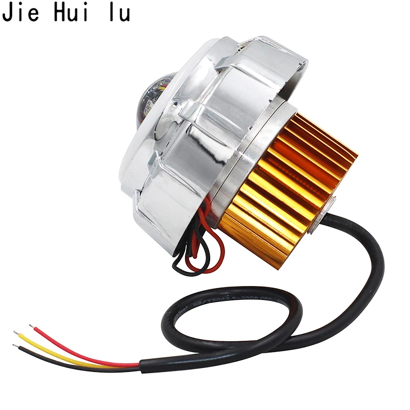 

Car Double LED COB Angel Eyes Headlight Lens Mini Projector Demon Eyes DRL H4 H7 Motorcycle Lamp Retrofit