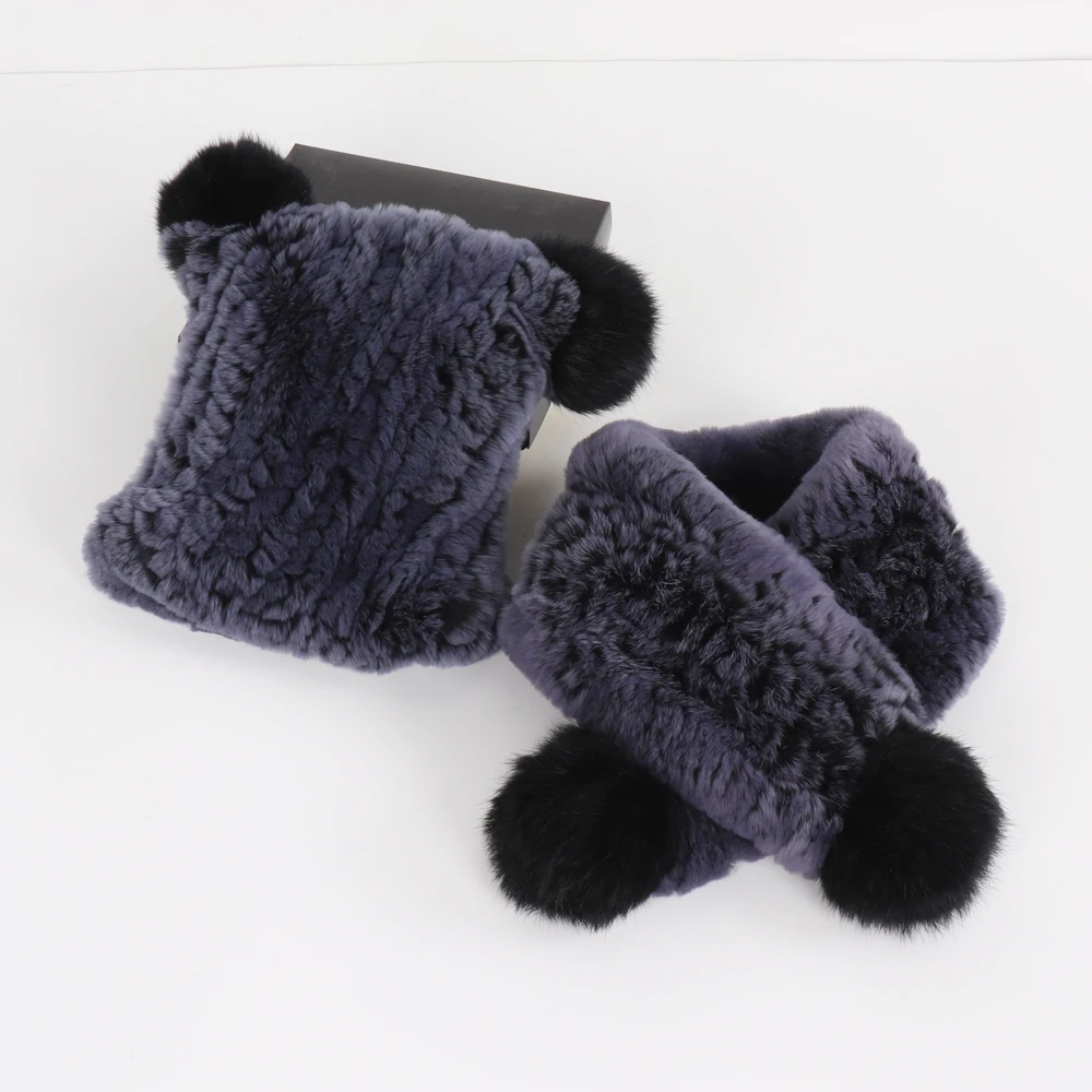 С натуральным мехом для детей шарфы головные уборы наборы российских зима