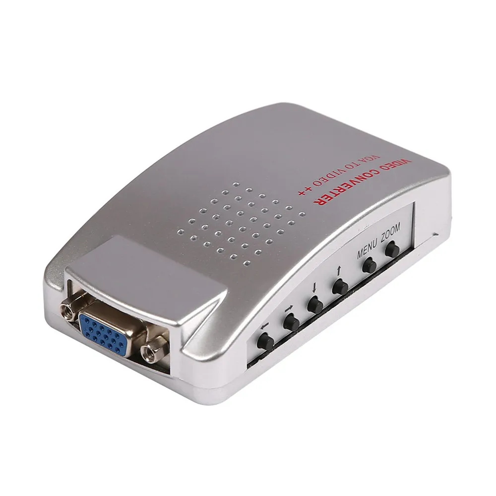 Композитный преобразователь VGA в RCA S видео переключатель CC TV DVR PC Laptop to Projector вход