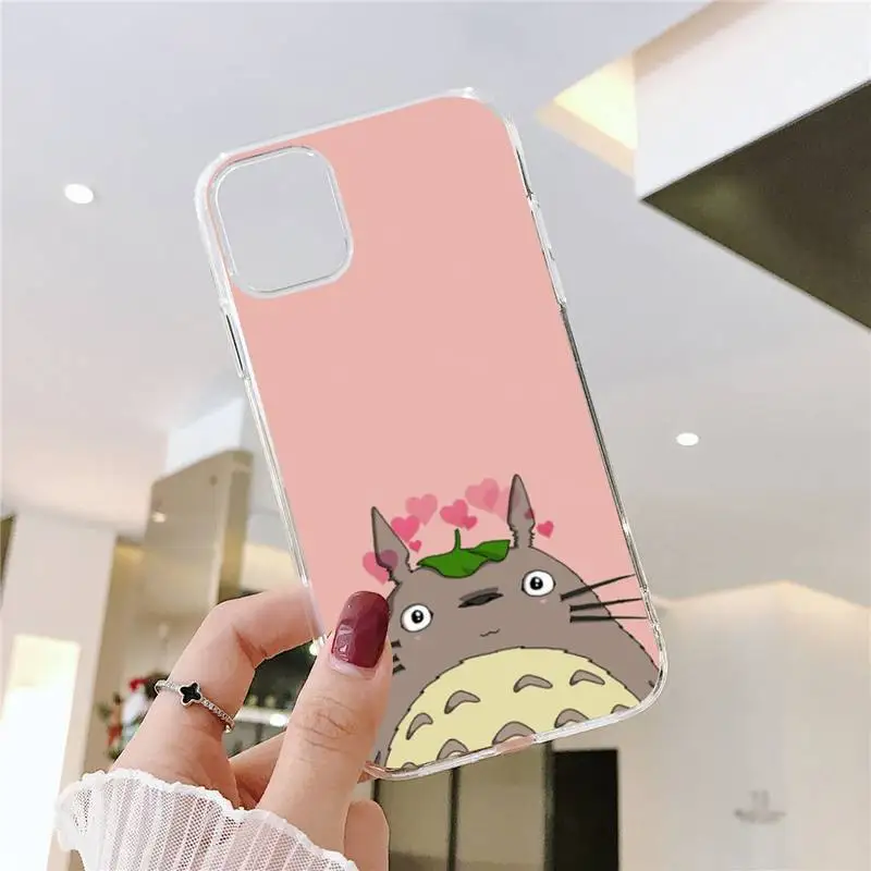 

Cartoon Studio Ghibli Totoro Phone Case Transparent soft For iphone 5 5s 5c se 6 6s 7 8 11 12 plus mini x xs xr pro max