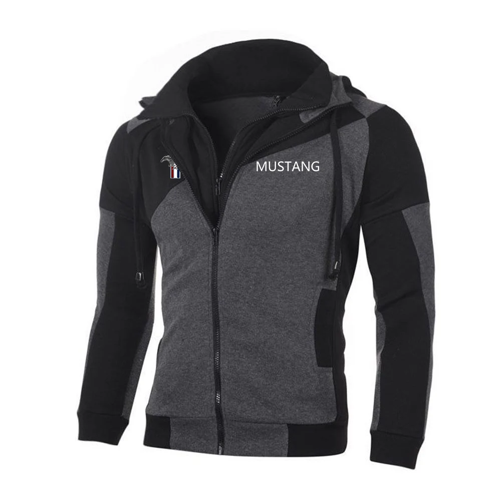

2021 Mustang Jacket Men Sweatshirt Hoody Spring Autumn Fleece Cotton Zipper Hoodies Harajuku Male Clothing Coat