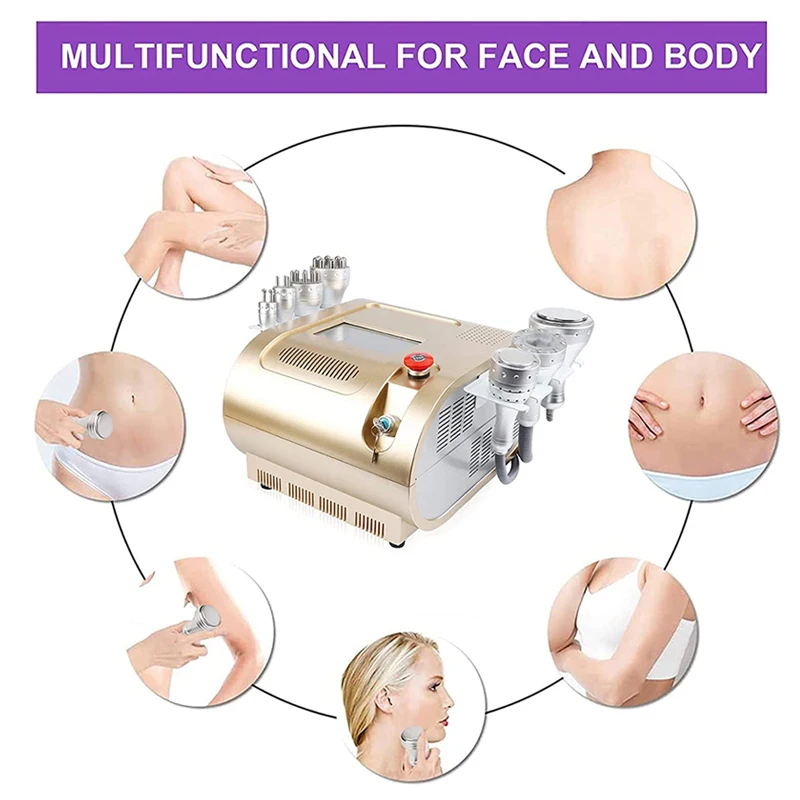 

7 In 1 40K Ultrasound Body Slimming Machine RF Cavitation Fat Removal Massager Multipolar Vacuum Cellulite Reduction Device