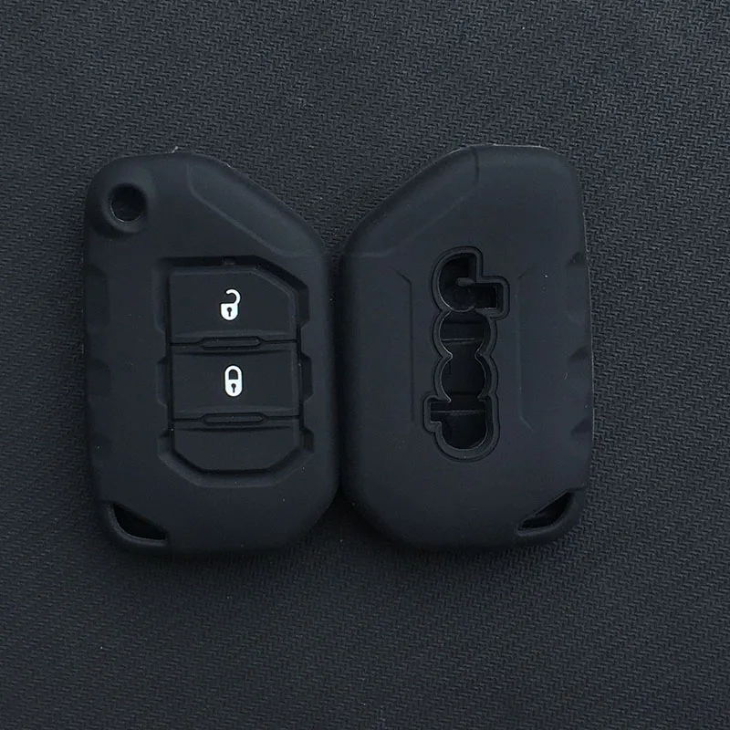 Силиконовый резиновый защитный чехол для автомобильных ключей Jeep 2018 2019 Wrangler JL JLU