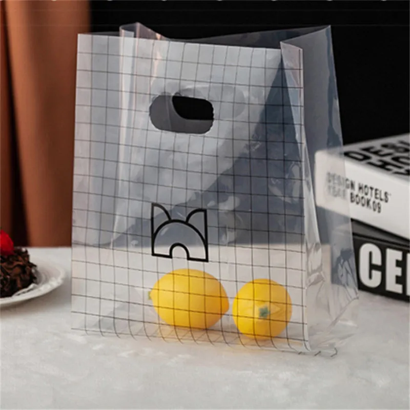 50 шт прозрачный напечатанный выпечки Портативный Пластик салат десерт хлеб торт