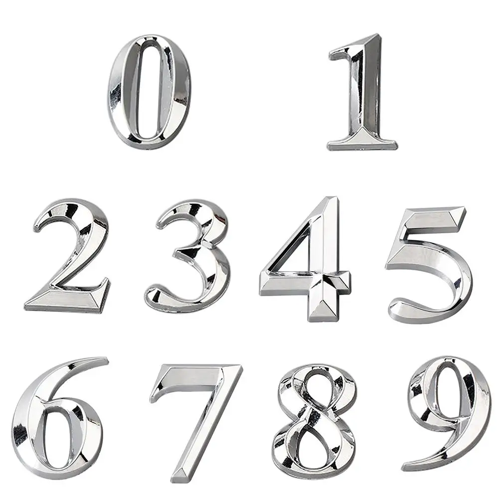 House Hotel Door Address Digits Plate Sign 0-9 Plated Plaque Number Digit Figure Home Decor | Дом и сад