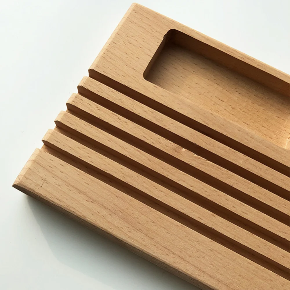 Аксессуары инструмент деревянная подставка для линейки из твердой древесины с