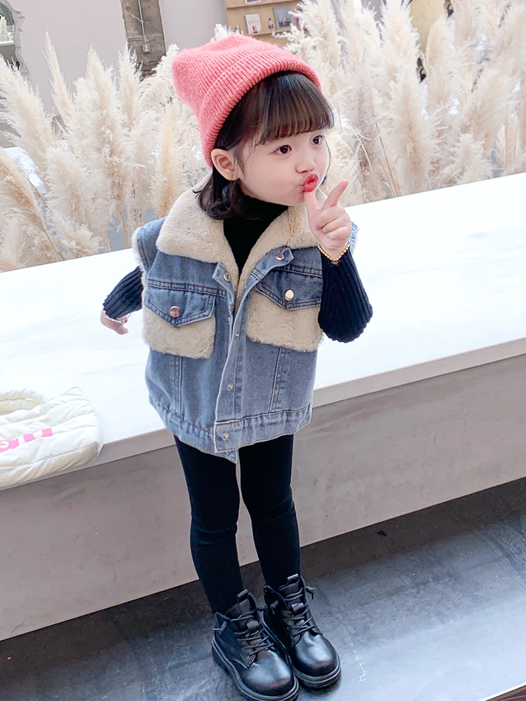 2018 весенне осенний детский жилет для девочек модный теплый малышей с капюшоном