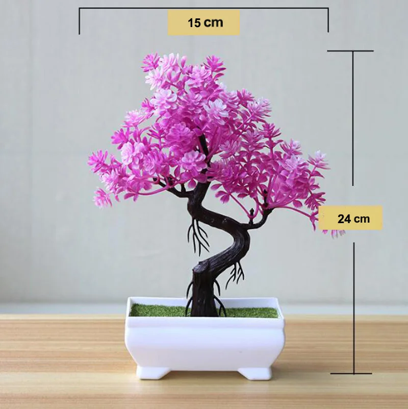 Украшения растения бонсай пластик в горшке маленький искусственный стол отель