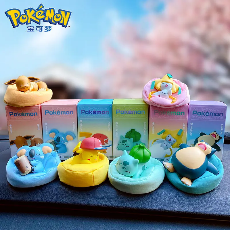 Фигурки героев аниме Покемон Звездная мечта Аниме фигурки Пикачу Jirachi Eevee Komala Snorlax