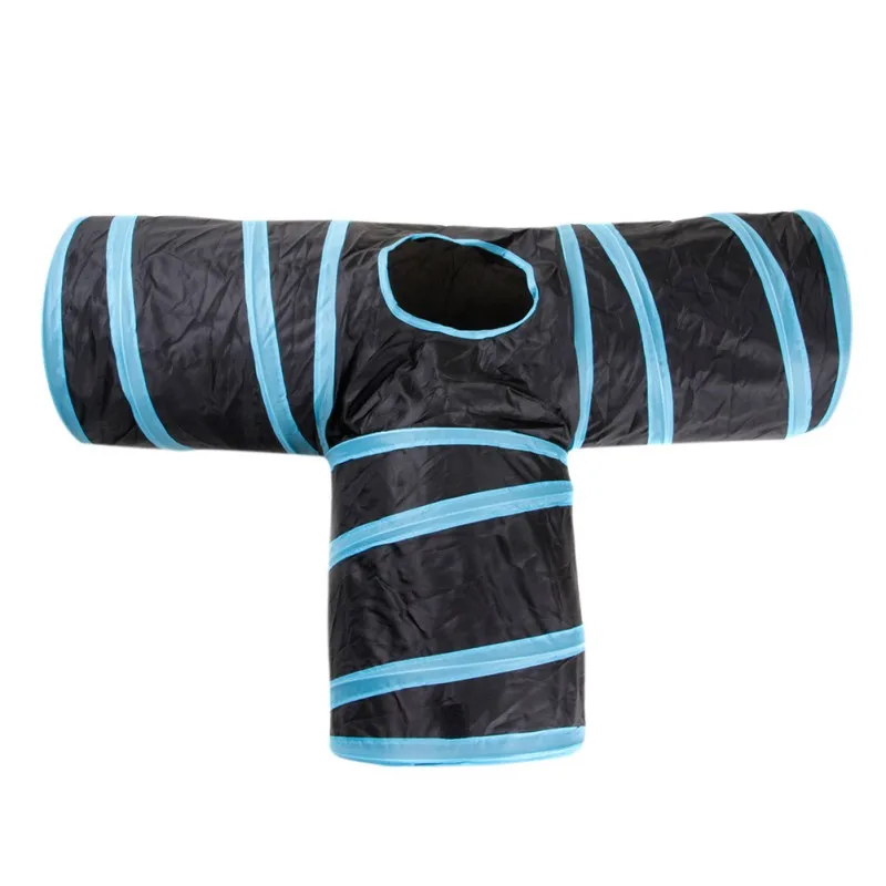 

3 Way Pet Cat Tunnel Collapsible Pet Toy Tunnel Ball Cat Puppy Kitten Play Sound Toy Exercise Tunnel Cave Interactive Toys hot