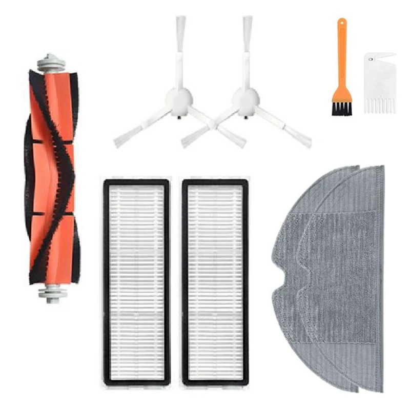 

Запчасти для робота-пылесоса Xiaomi Mijia 1C, основная и боковая щетки, фильтр НЕРА, тряпочка, инструмент для чистки, аксессуары