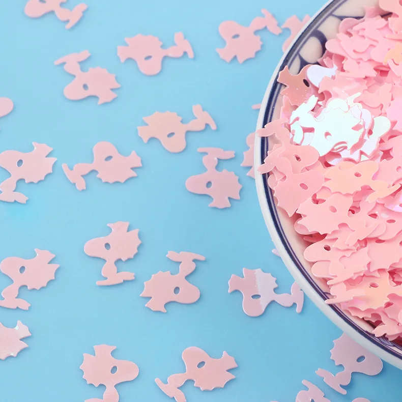 light pink 10 г мультфильм собака свободные блестки для рукоделия пайетки DIY Швейные аксессуары ручной работы lentejuelas para manualidades 11*13 мм - Цвет: light pink