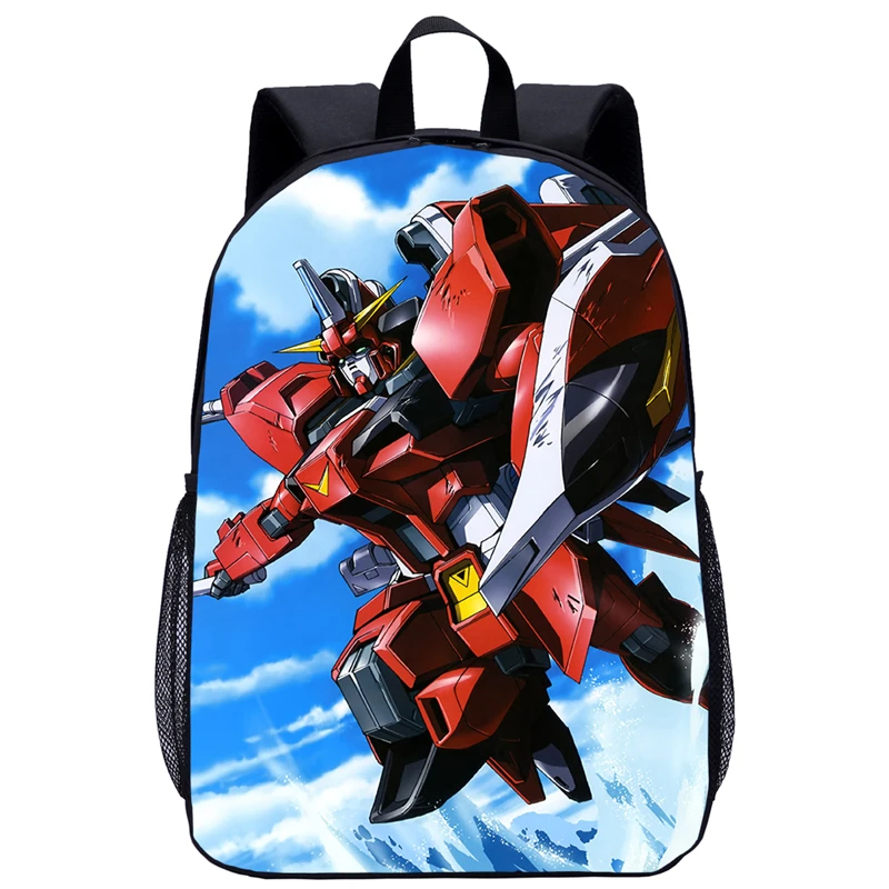 Рюкзаки для мальчиков и девочек крутой мультяшный аниме мобильный костюм Gundam 3D